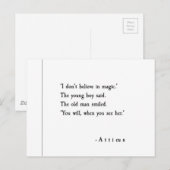 Carte Postale Citation d'amour (Devant / Derrière)