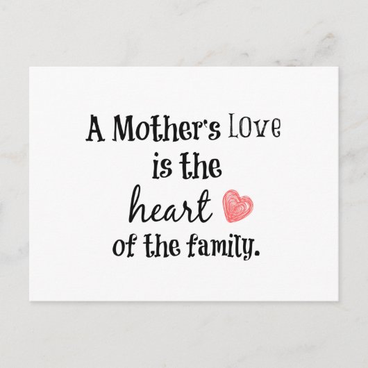 Carte Postale Citation d'amour de maman (Devant)