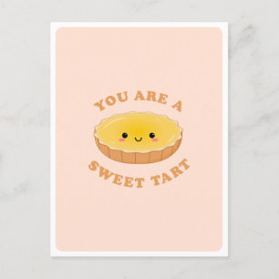 Carte Postale Citation d'amour de nourriture de tarte aux œufs m