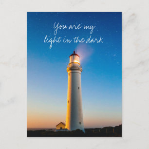 Carte Postale Citation d'amour de phare romantique pour la Saint