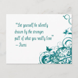 Carte Postale Citation d'amour de Rumi