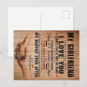 Carte Postale Citation d'amour pour petite amie, Cadeau d'annive (Devant / Derrière)