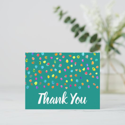 Carte Postale Citation d'art aquarelle bohème à points polka Mer (Debout devant)