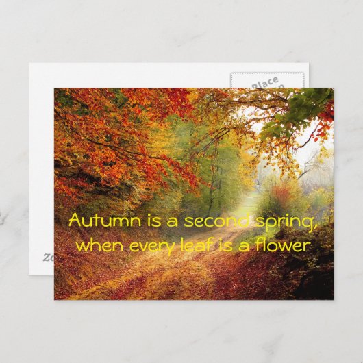 Carte Postale Citation d'automne (Devant / Derrière)