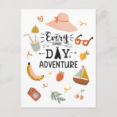 Carte Postale Citation d'aventure estivale Colorée (Devant)