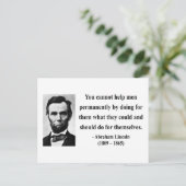 Carte Postale Citation de Abraham Lincoln 4b (Debout devant)