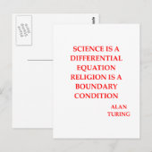 Carte Postale citation de alan TURING (Devant / Derrière)