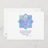 Carte Postale Citation de beauté Mandala Eleanor Roosevelt (Devant / Derrière)