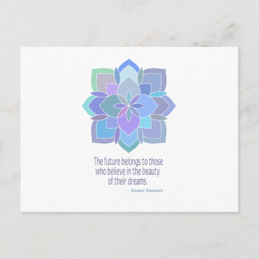 Carte Postale Citation de beauté Mandala Eleanor Roosevelt (Devant)