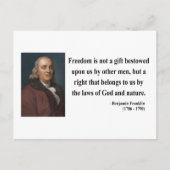 Carte Postale Citation de Ben Franklin 4b (Devant)