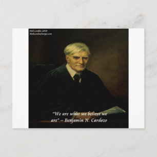 Carte Postale Citation de Benjamin Cardozo "Qui nous sommes"