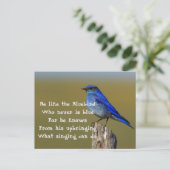 Carte Postale Citation de Bluebird (Debout devant)