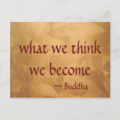 Carte Postale Citation De Bouddha ; Ce Que Nous Pensons Devenir (Devant)