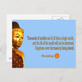 Carte Postale Citation de Bouddha - Le chemin n'est pas dans le  (Devant / Derrière)