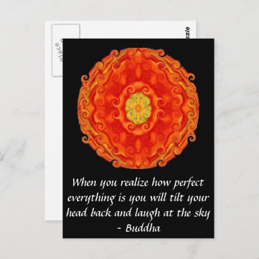 Carte Postale Citation de Bouddha - Quand vous réalisez à quel p (Devant / Derrière)