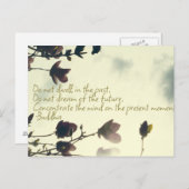 Carte Postale Citation de Bouddha sur le passé (Devant / Derrière)