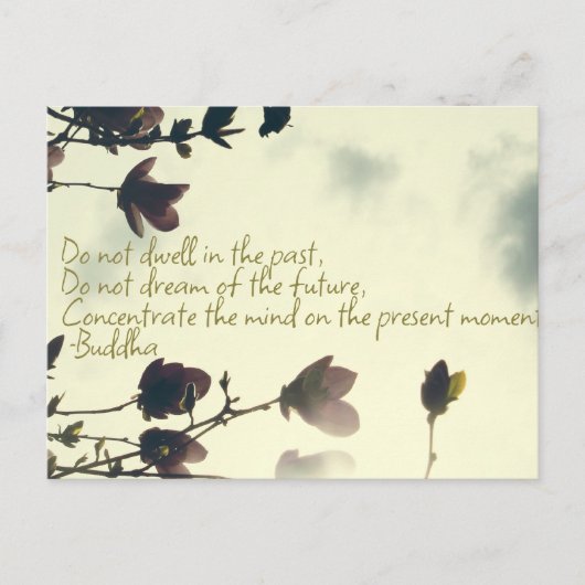 Carte Postale Citation de Bouddha sur le passé (Devant)
