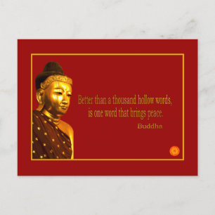 Carte Postale Citation De Bouddha ~ Un Mot Qui Apporte La Paix