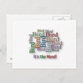 Carte Postale Citation de chants amusants - Oiseau - c'est le mo (Devant / Derrière)