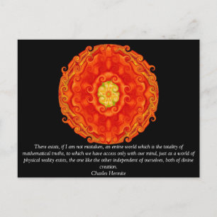 Carte Postale Citation de Charles Hermite sur les maths et la vé