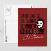 Carte Postale Citation De Che Guevara - Chacune Ne Vaut Rien (Devant / Derrière)