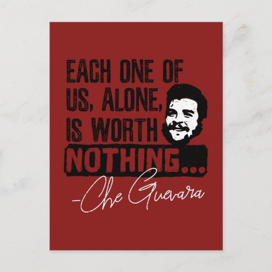 Carte Postale Citation De Che Guevara - Chacune Ne Vaut Rien (Devant)