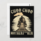 Carte Postale Citation de chemin de fer grossière Trainspotter d (Devant / Derrière)