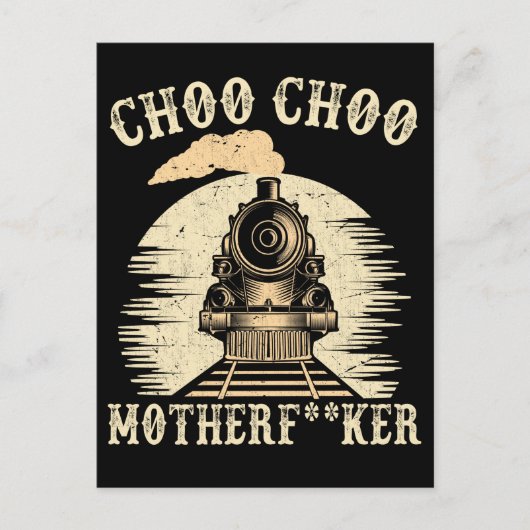 Carte Postale Citation de chemin de fer grossière Trainspotter d (Devant)