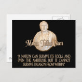 Carte Postale Citation de Cicero sur la trahison (Devant / Derrière)