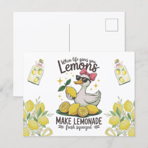 Carte Postale Citation de citron drôle
