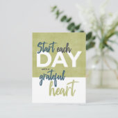 Carte Postale Citation de 'coeur reconnaissant' (Debout devant)