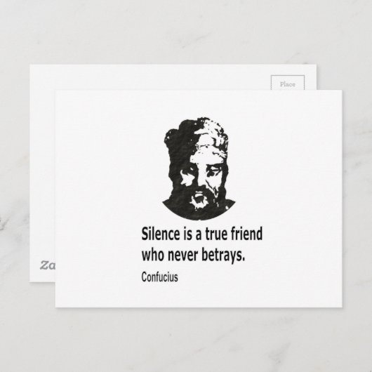 Carte Postale Citation De Confucius (Devant / Derrière)
