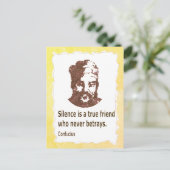 Carte Postale Citation De Confucius Old Torn Paper Texture (Debout devant)