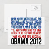 Carte Postale Citation de convention démocratique (Devant / Derrière)