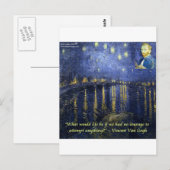 Carte Postale Citation de courage de Van Gogh (Devant / Derrière)