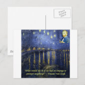 Carte Postale Citation de courage de Van Gogh (Devant / Derrière)