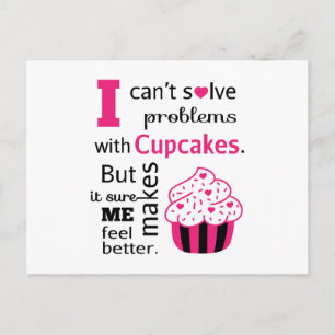 Carte Postale Citation de Cupcake mignonne, Bonheur
