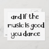 Carte Postale Citation de danse (Devant / Derrière)