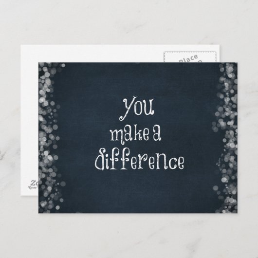 Carte Postale Citation de différence (Devant / Derrière)