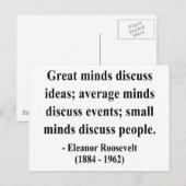 Carte Postale Citation de Eleanor Roosevelt 5a (Devant / Derrière)
