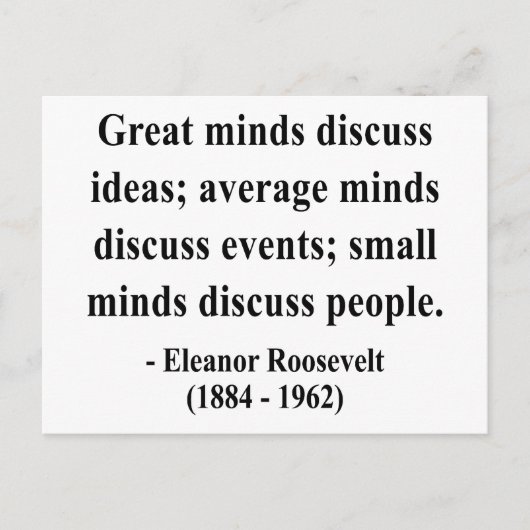 Carte Postale Citation de Eleanor Roosevelt 5a (Devant)