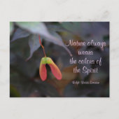 Carte Postale Citation de Emerson sur les couleurs de la nature  (Devant)