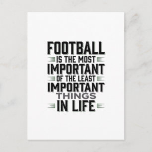 Carte Postale Citation de Football Typographie Vintage T-Shirt D