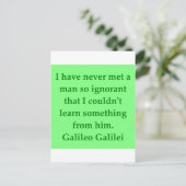 Carte Postale Citation de Galileo (Debout devant)