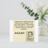 Carte Postale citation de galileo (Debout devant)