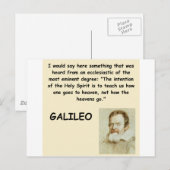 Carte Postale citation de galileo (Devant / Derrière)