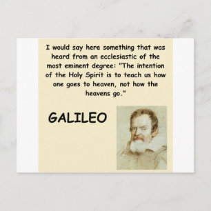 Carte Postale citation de galileo