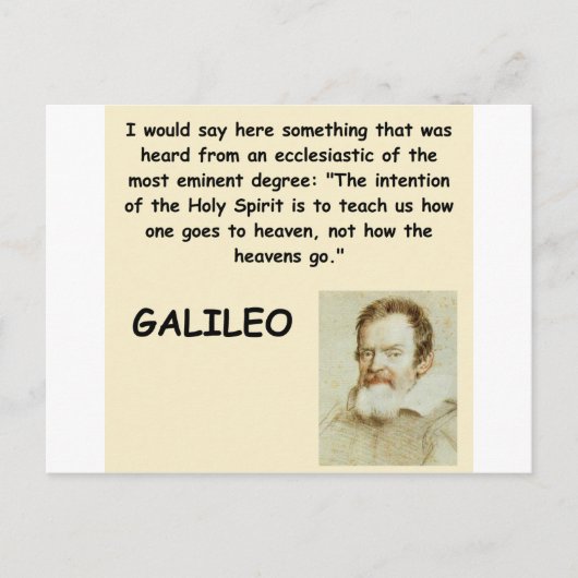 Carte Postale citation de galileo (Devant)