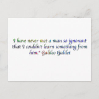 Carte Postale Citation de Galileo Galilei