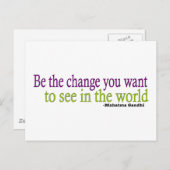 Carte Postale Citation de Gandhi (Devant / Derrière)